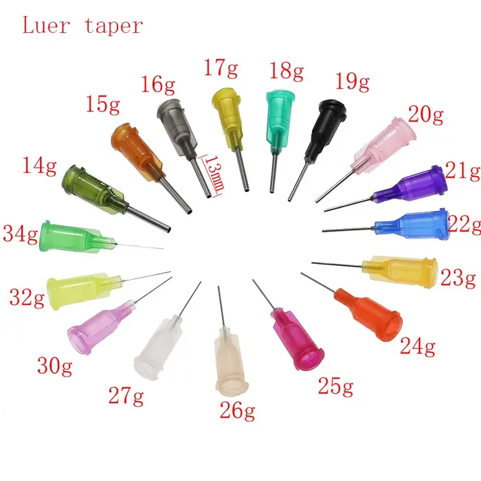 Seringues en Spirale en Acier Inoxydable, Distributeur de Liquide, Tube Luer Lock, 14, 15, 16, 17, 1
