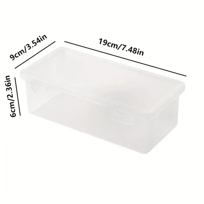 4 boîtes de rangement transparentes en PP de grande taille avec couvercles