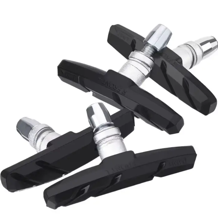 2 paires de plaquettes de frein silencieuses en forme de V, adaptées au vélo de route BMX, plaquette