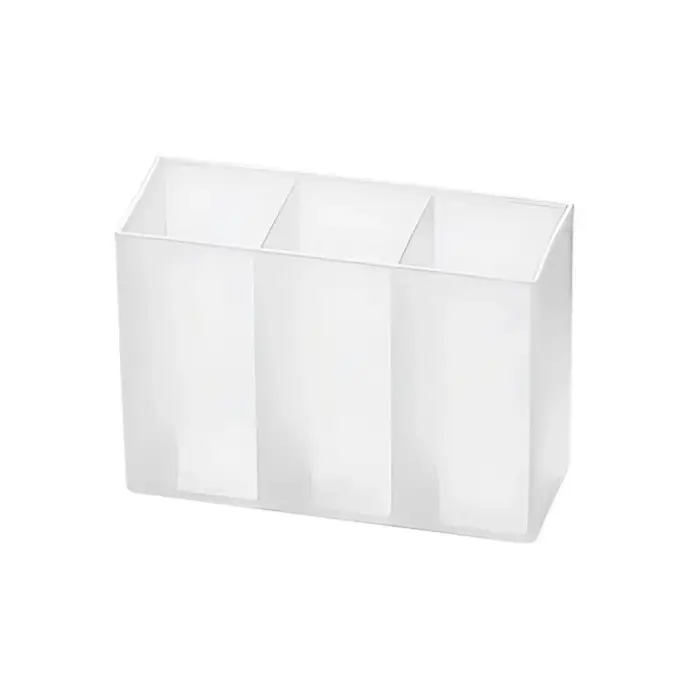 Mini boîte de rangement en plastique à 3 grilles