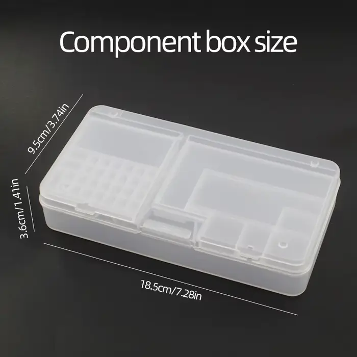 Boîte, composants électroniques