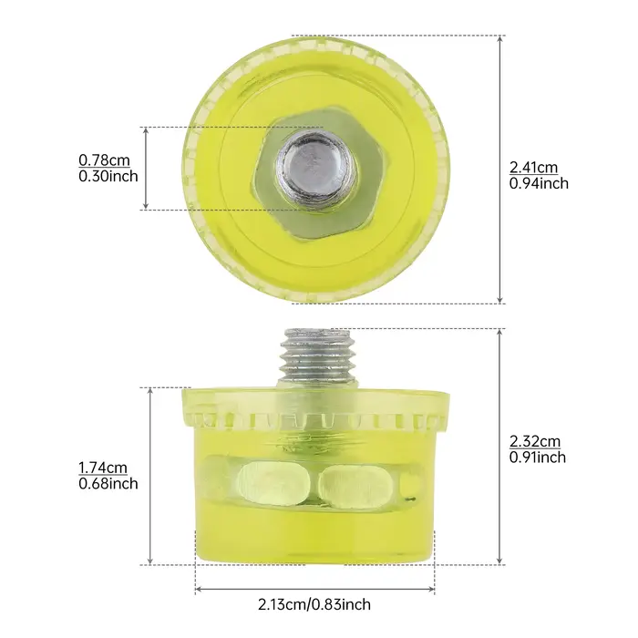Maillet à tête en nylon pour marteau, outil manuel de bricolage, pour perles de vitrage de 25 mm / 3