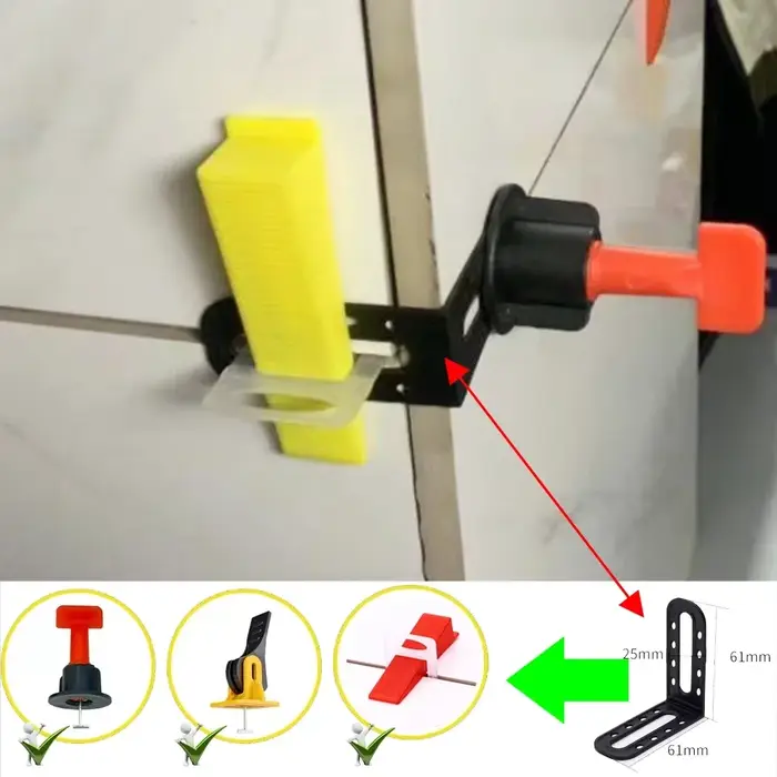 5/15/25 pièces système de nivellement de carrelage Clips Angle mâle pour sol mur niveleur