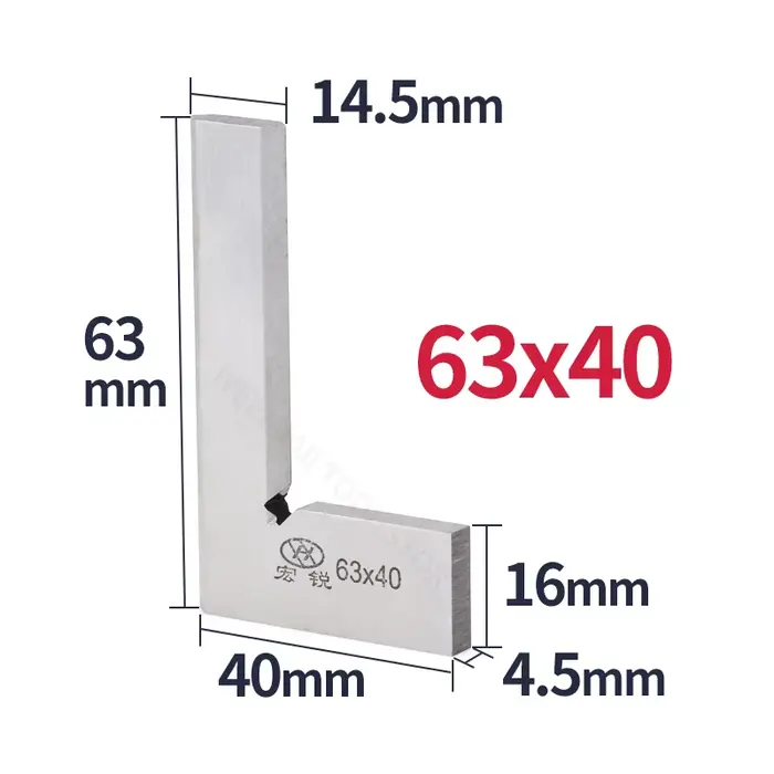 Règle carrée à bord de couteau à 90 degrés, pour menuisier, ensemble d'outils de menuiserie et de me