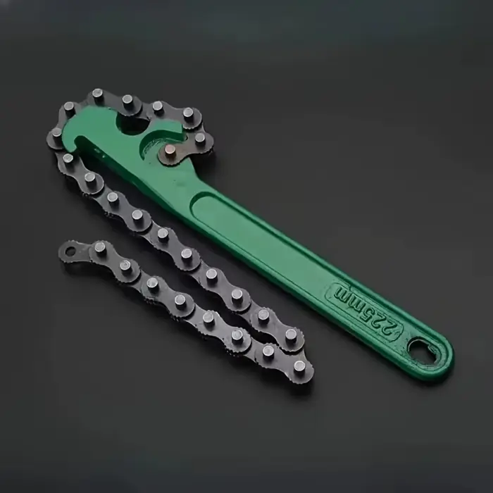 Clé à filtre à chaîne en acier robuste antidérapante pour filtre à huile, poignée ergonomique, outil