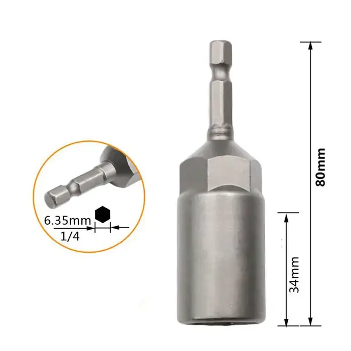 Krachtige 5.5mm-19mm douilles à douille hexagonale jeu de tournevis à écrou outils de poignée de tou