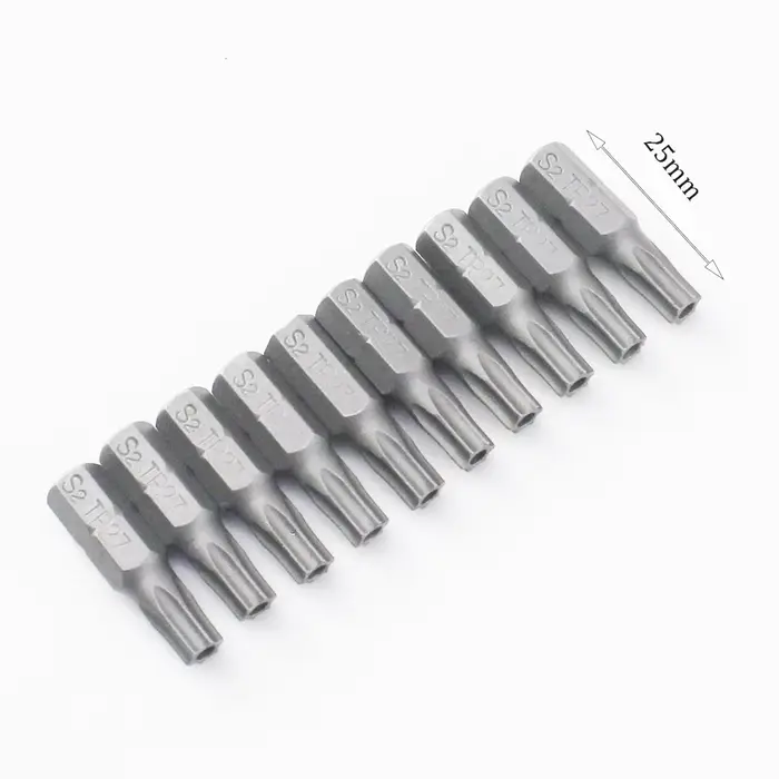 Embouts de tournevis Torx de 25mm avec trou T10 T15 T20 T25 T27 T30 T40