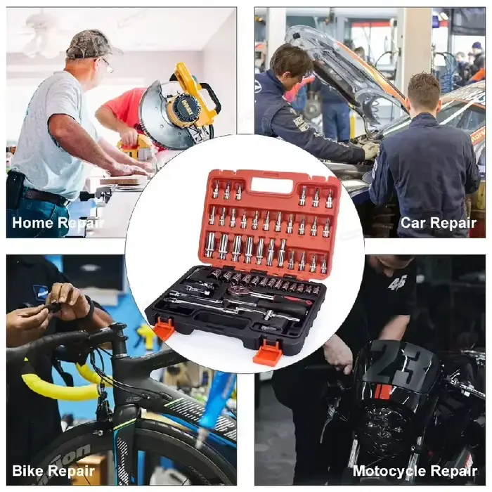 Kit d'outils pour moto avec clé à cliquet rapide