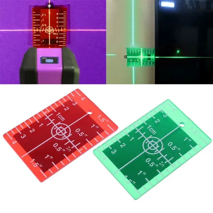 Plaque de cible laser 1-5 pièces pour niveau laser vert/rouge