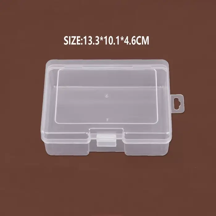 Boîte de conteneurs de stockage en plastique avec couvercle, boîte rectangulaire transparente de gra