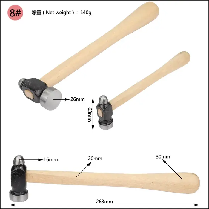 Marteau de rabotage en bois de 26mm