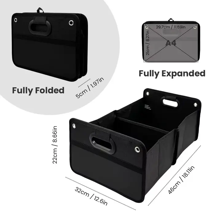 Boîte de rangement portable en tissu Oxford