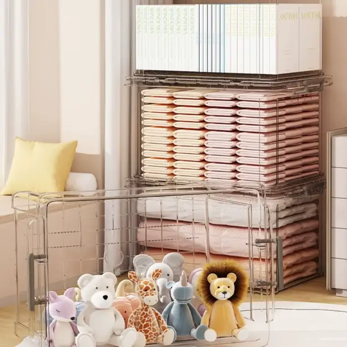 Boîtes de rangement transparentes durables