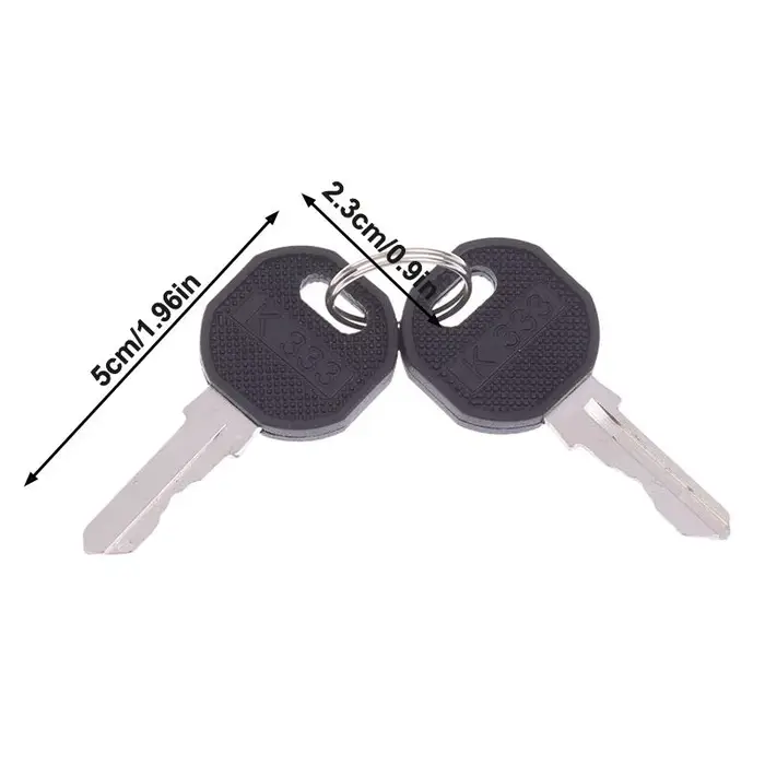 Deux paquets de clés K333 ; Compatible avec le casier à gaz de caravane Emka EK333, serrure d'armoir