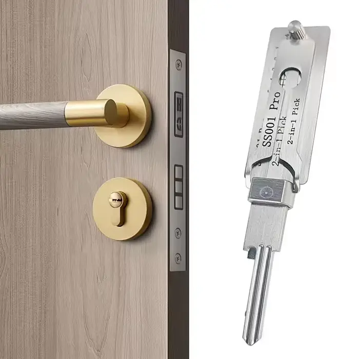 Outil professionnel de serrurier Lishi 2 en 1 SC4 SC1 SS001 Pro SS002 Pro SS002R R52 KW1 KW5 pour serrures de porte résidentielles et clés civiles