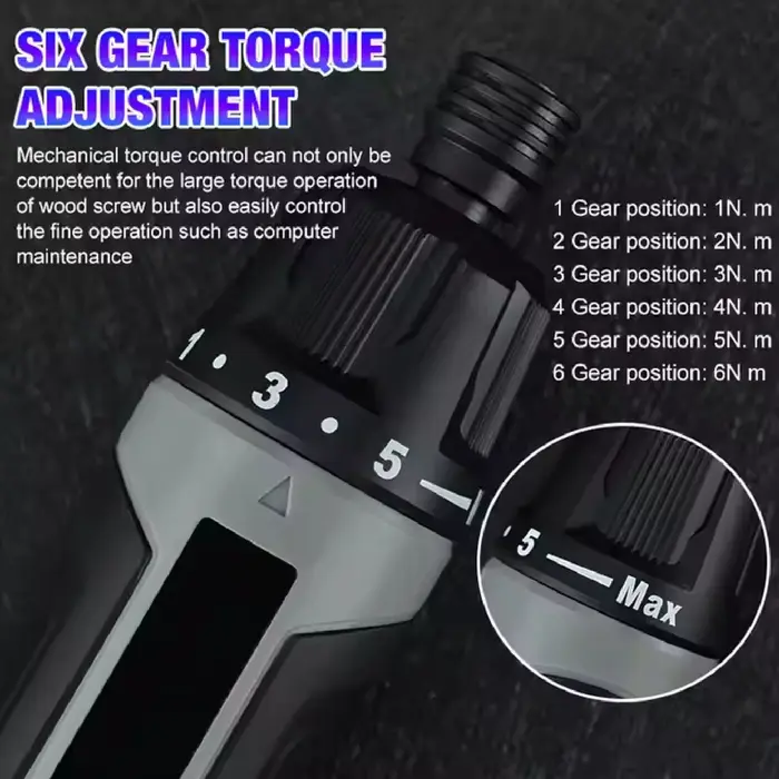 Tournevis électrique, pilote d'alimentation sans fil 360 tr/min