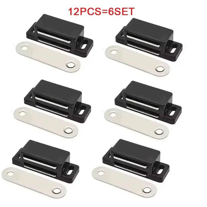 Lot de 12 fermetures magnétiques pour portes d'armoires de cuisine