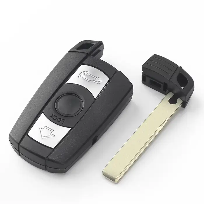 KEYYOU pour BMW 1 3 5 6 série E90 E91 E92 E60 télécommande 3 boutons coque de clé de voiture lame intelligente Fob housse