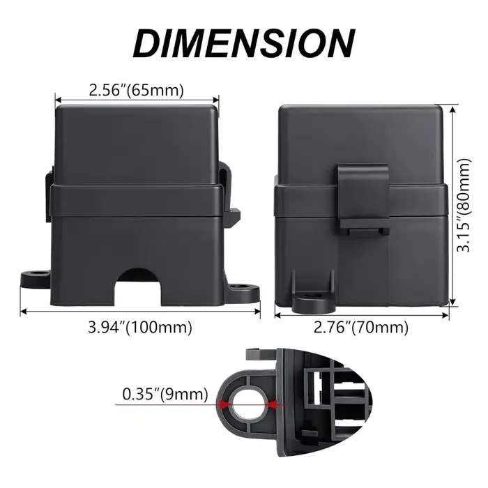 Boîtier à fusibles de voiture avec 3 emplacements pour relais