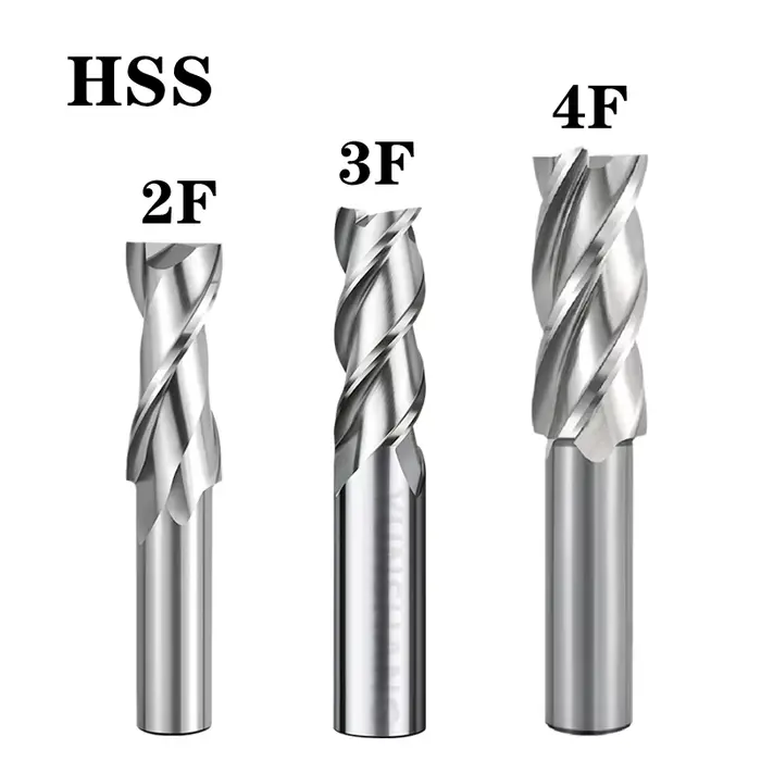 Fraise HSS 2 3 4 cannelures, fraise en acier rapide, Machine D3mm-20mm, outil CNC pour le processus 