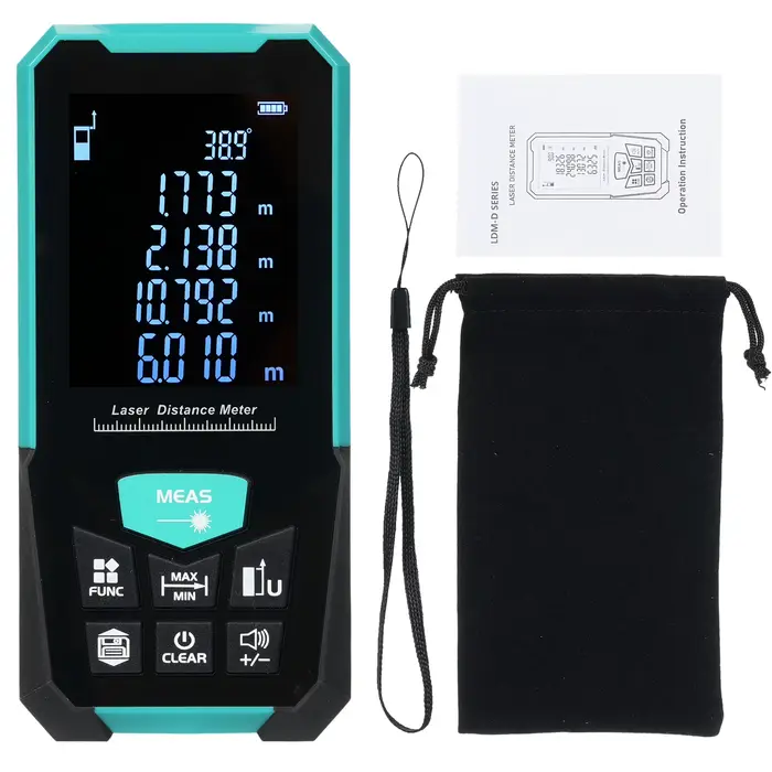 Télémètre laser professionnel 120m/393ft avec fonctions de mesure de volume, de surface et de Pythag