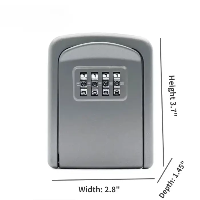 Boîte de verrouillage à clé en métal, boîte de rangement murale pour porte-clés extérieur, combinais
