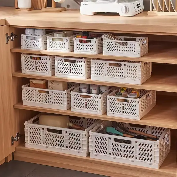 Caisse de rangement pliable et empilable S/M/L