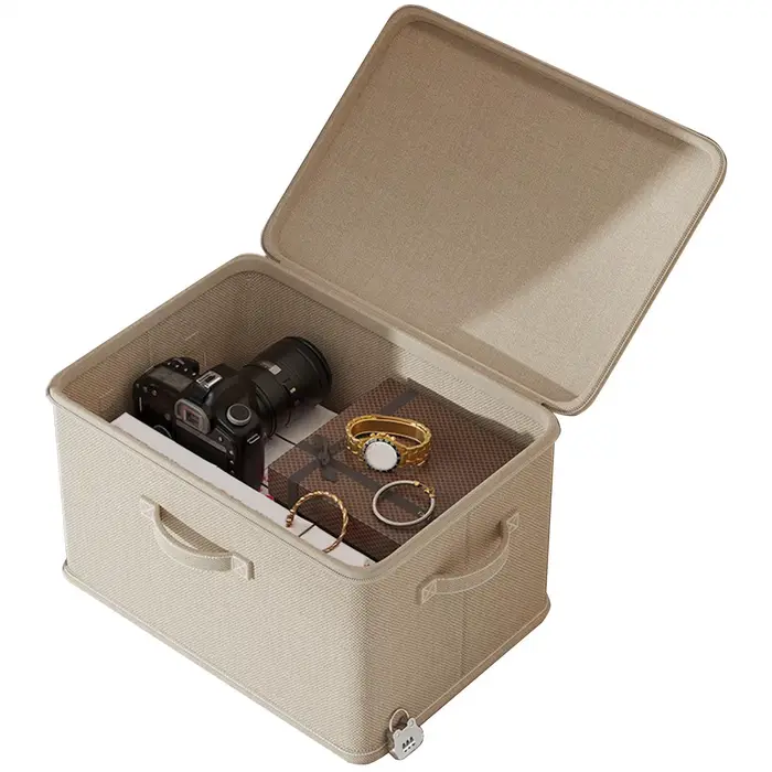 Boîte de rangement verrouillable avec poignée