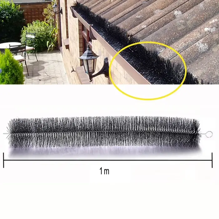 Brosse de nettoyage de gouttière 100 mm x 1 m – Filtre robuste pour feuilles et débris destiné aux tuyaux de drainage de toiture