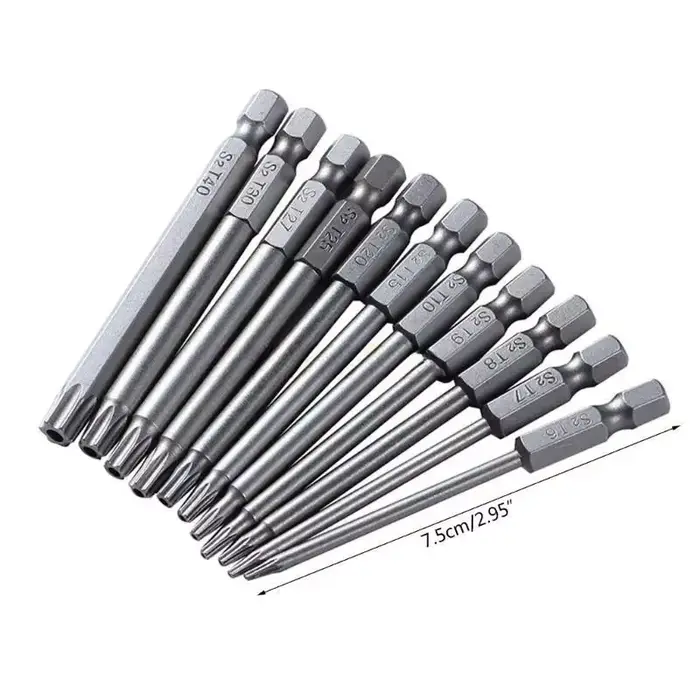 Jeu d'embouts de tournevis Torx creux 75 150mm