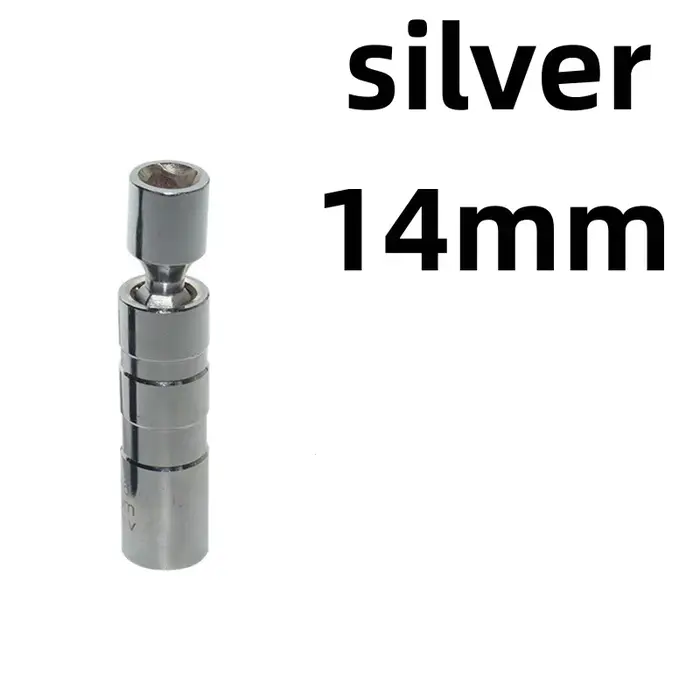 Clé à manchon universelle pour bougie d'allumage, douille magnétique de 3/8 pouces, Angle de 12 poin