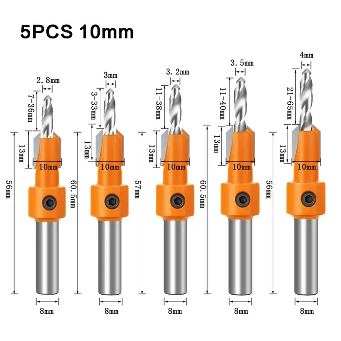 8mm tige HSS travail du bois fraise routeur Bit vis extracteur Remon démolition pour fraise à bois o