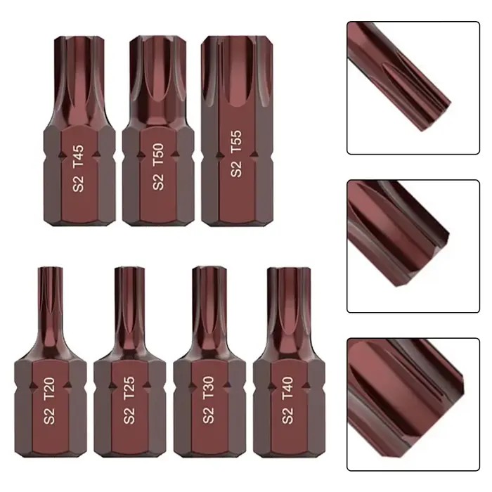 Embouts de tournevis électrique Torx 30/75MM T20/25/30/40/45/50/55