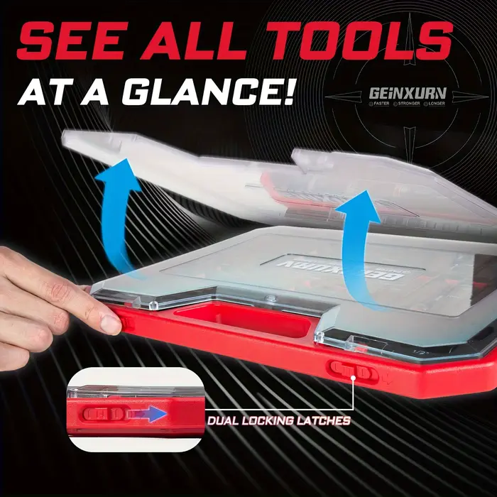 Jeu de tournevis Geinxurn 58 pièces avec embouts de visseuse à chocs UTLTRA TORQUE de 3 pouces et FIXEDGE de 1/2/6