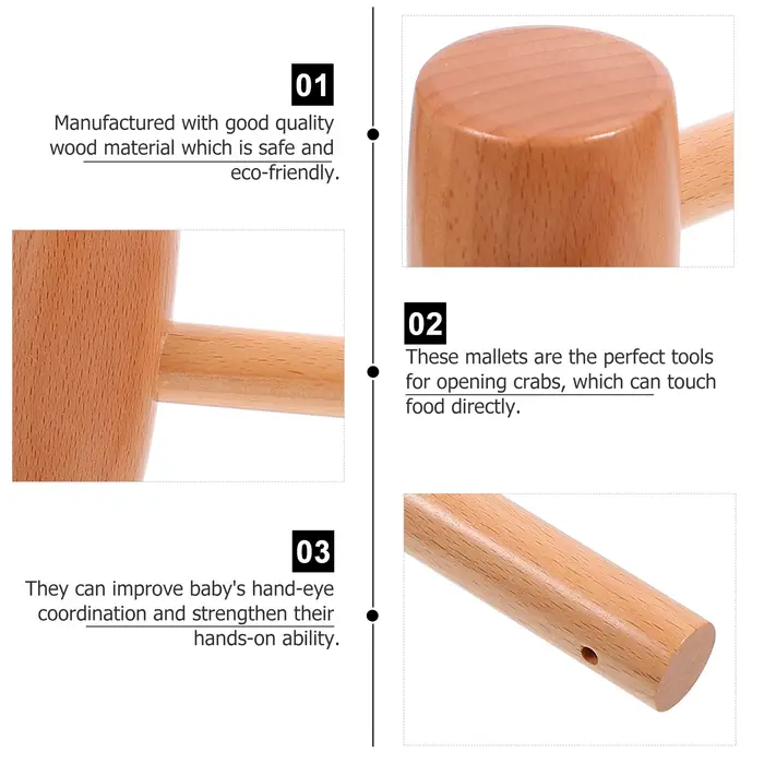 Marteau en bois naturel