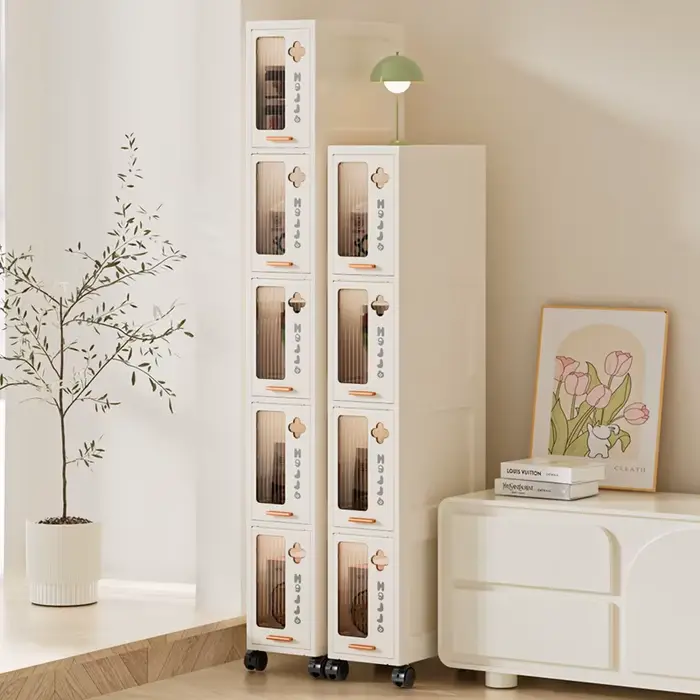 Armoire de rangement mobile mince