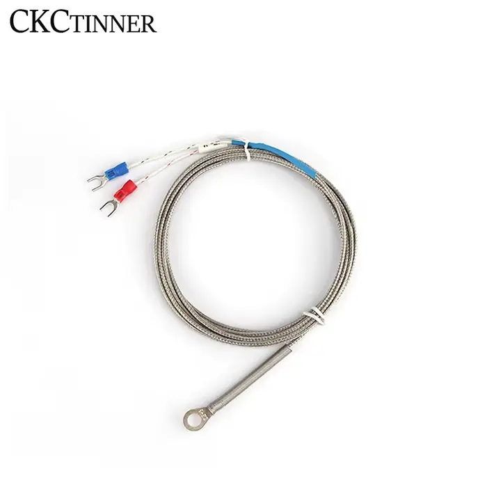 Rondelle de trou de 6mm, Type K/E, sonde de capteur de température à Thermocouple, câble 1/2/3/4/5M 