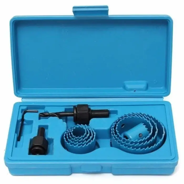 Kit de 11 scies cloches de 19-64 mm pour bois, métaux et alliages, avec étui
