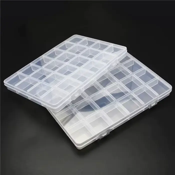 Boîte de rangement en plastique à 6 à 32 compartiments pour perles