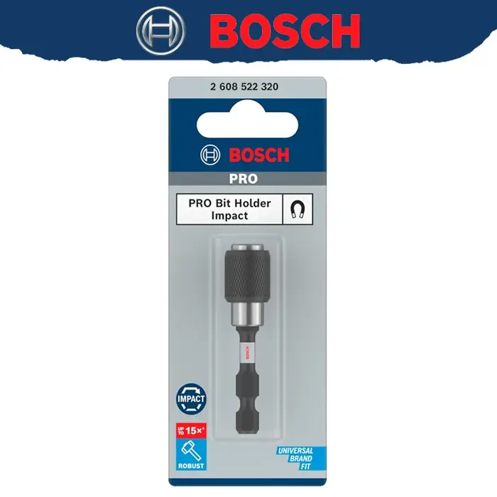 BOSCH 2608522320 PRO porte-embout à Impact changement rapide 60 mm 1/4 pouces tige hexagonale choisir clic haute dureté fixation d'outil Durable