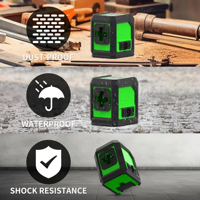 HILDA niveau Laser Instrument Laser vert à 2 lignes avec niveau mural magnétique Portable Support pr