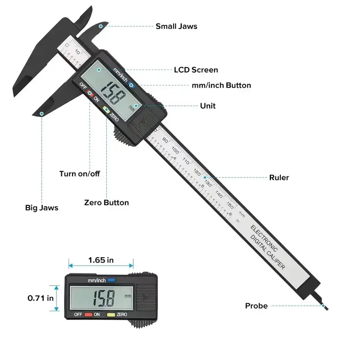 Vernier outil à pied à coulisse numérique calibrateur