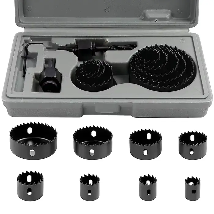Kit de coupe de scie cloche 11 pièces/ensemble, outils 19-64mm, alliages métalliques en bois, circul