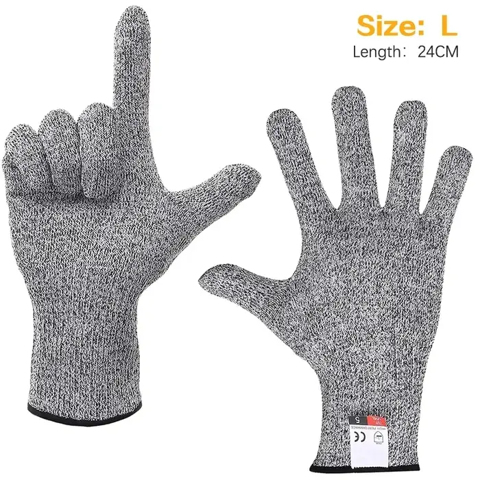 Gants métalliques en fil métallique résistant aux coupures de niveau 5