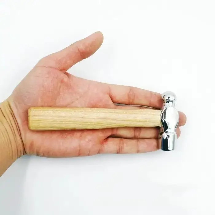 Mini marteau à tête ronde avec manche en bois – Outil polyvalent pour casser les noix et échapper aux situations