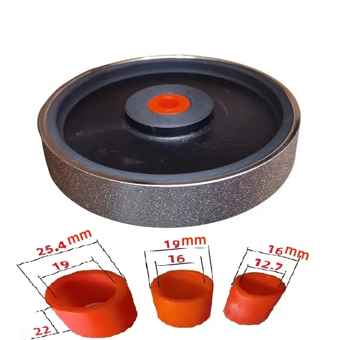 1 pièces 6 pouces diamant galvanoplastie parallèle en plastique diamant meule meule avec manchon réd