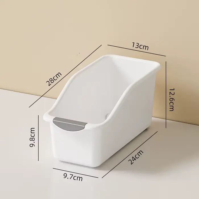 Ensemble de bacs de rangement en plastique incurvés - Boîtes d'organisation polyvalentes pour les pr