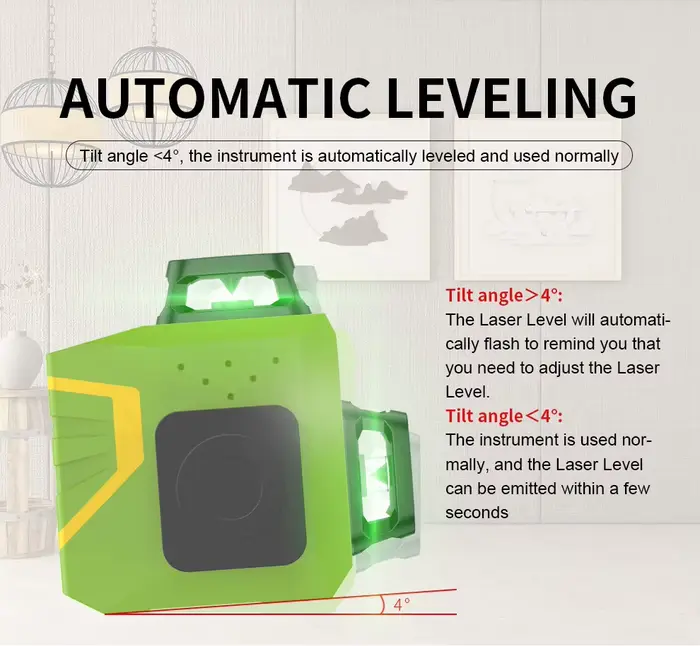Niveau laser croisé vertical et horizontal à 360 °