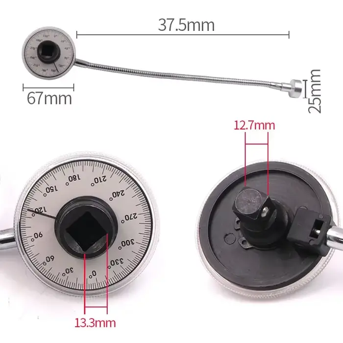 Jauge d'angle de couple 1/2 360 ° Clé dynamométrique réglable