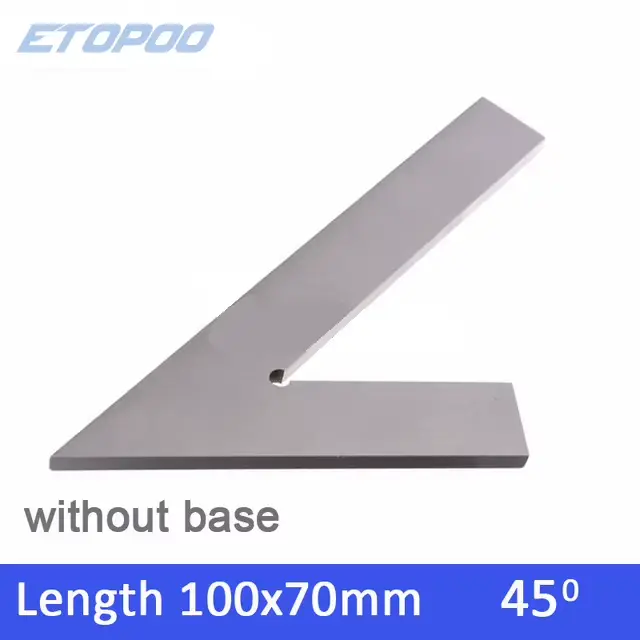 Mesure carrée à bord plat à 45 degrés, multi-angle, essayez une Base carrée, règle carrée, outil de 